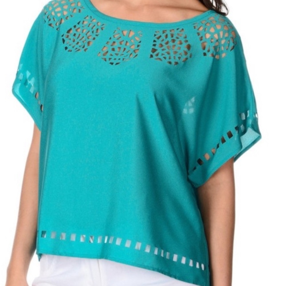 [Bar III] crop laser cut crop top